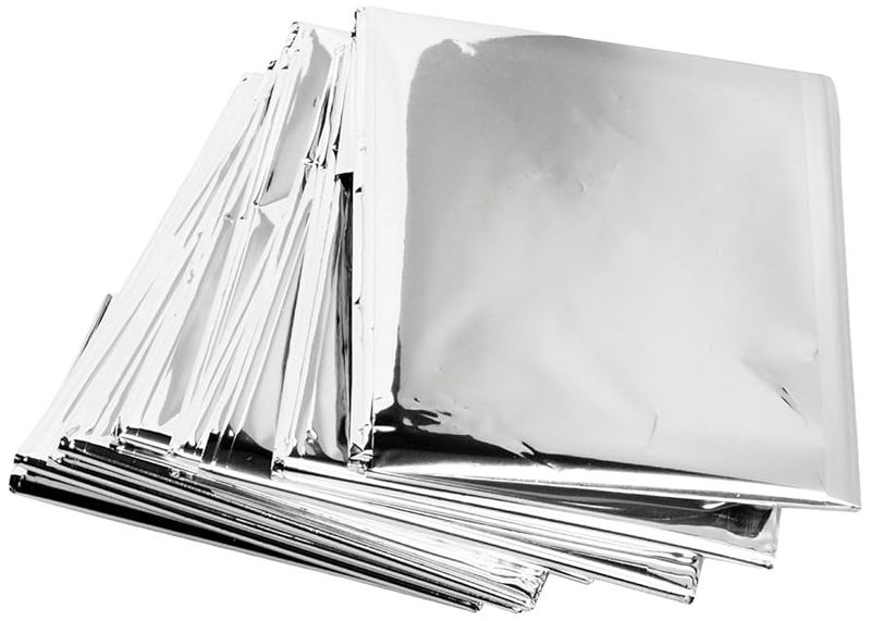 Emergency Mylar Thermal Blanket 5-Pack