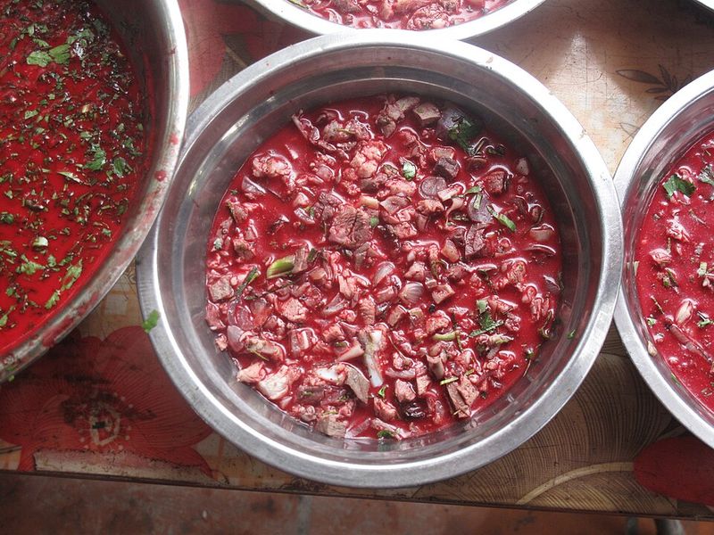 Raw Blood Soup (Tiết Canh) – Vietnam