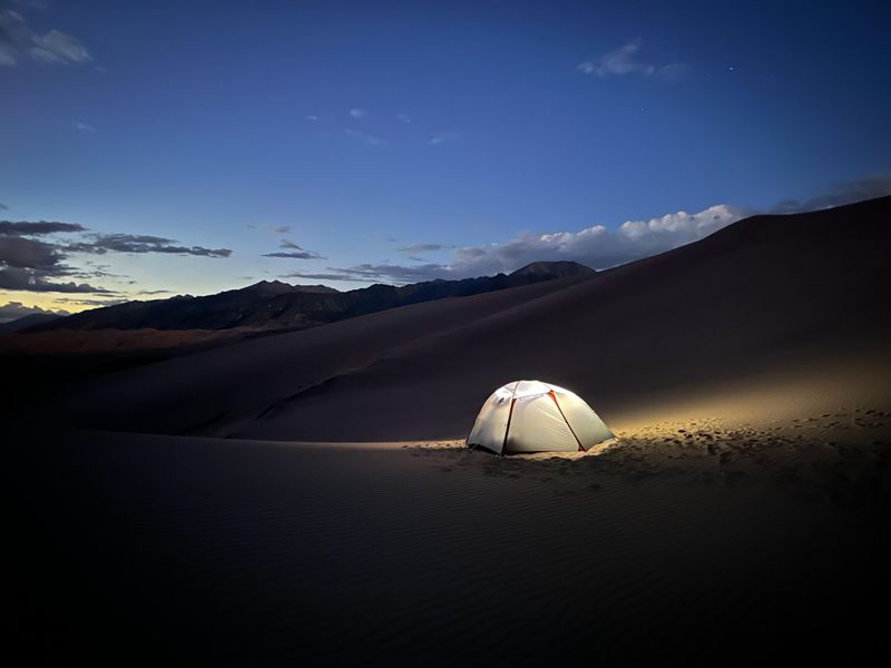 Backcountry Dune Camping Past the High Ridge