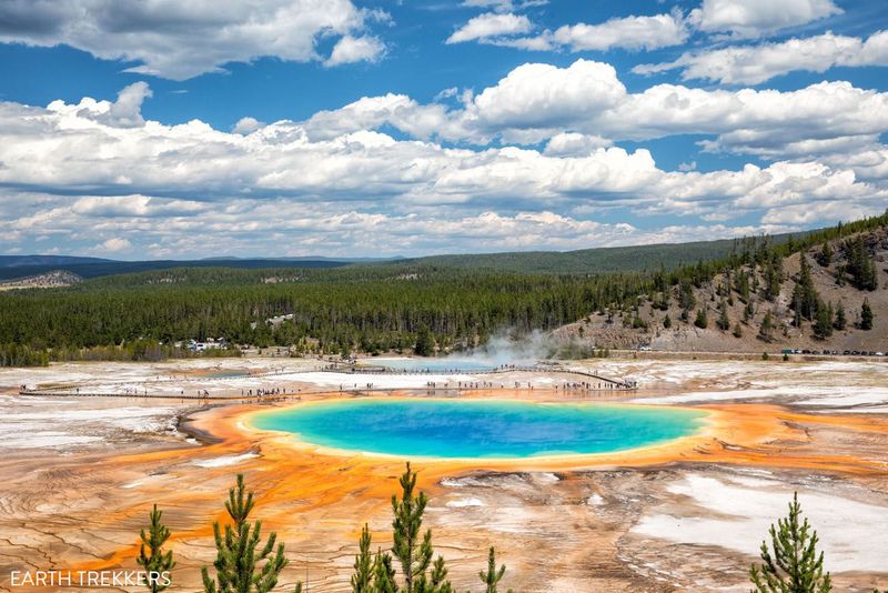 Grand Prismatic Overlook + Fairy Falls — Yellowstone National Park, WY