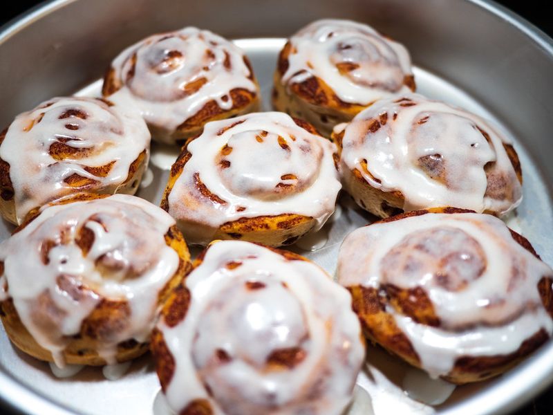 They're the real deal—laminated dough, cinnamon, and brown sugar