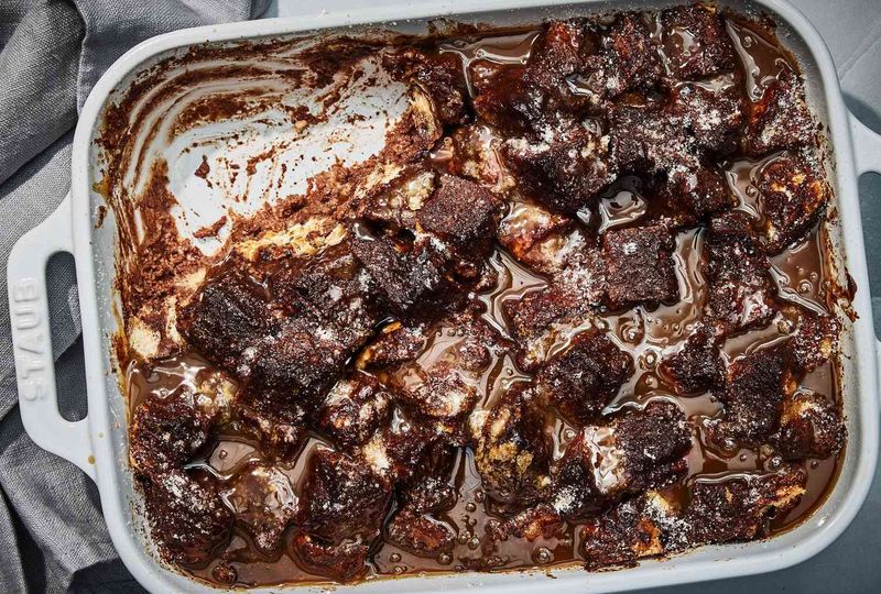 Chocolate Bourbon Bread Pudding