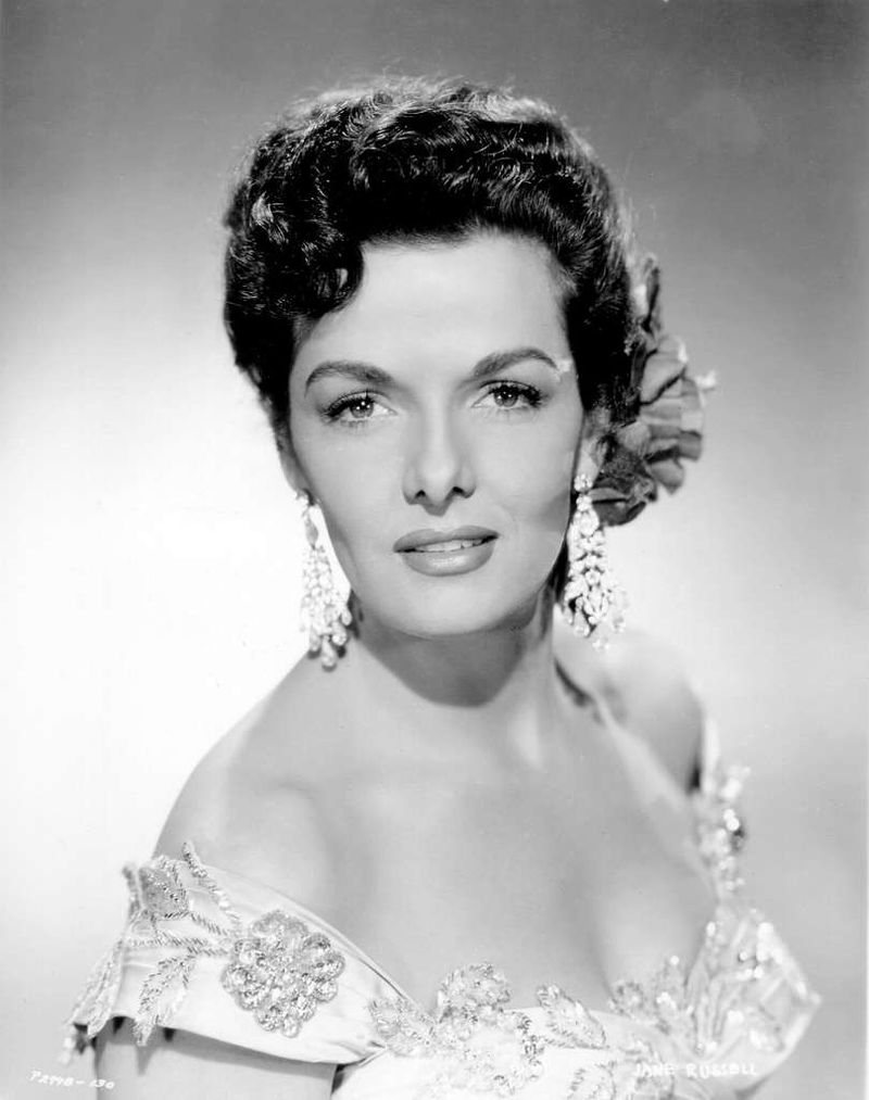 Jane Russell — Voluptuous, self-possessed screen siren of The Outlaw and Gentlemen Prefer Blondes.