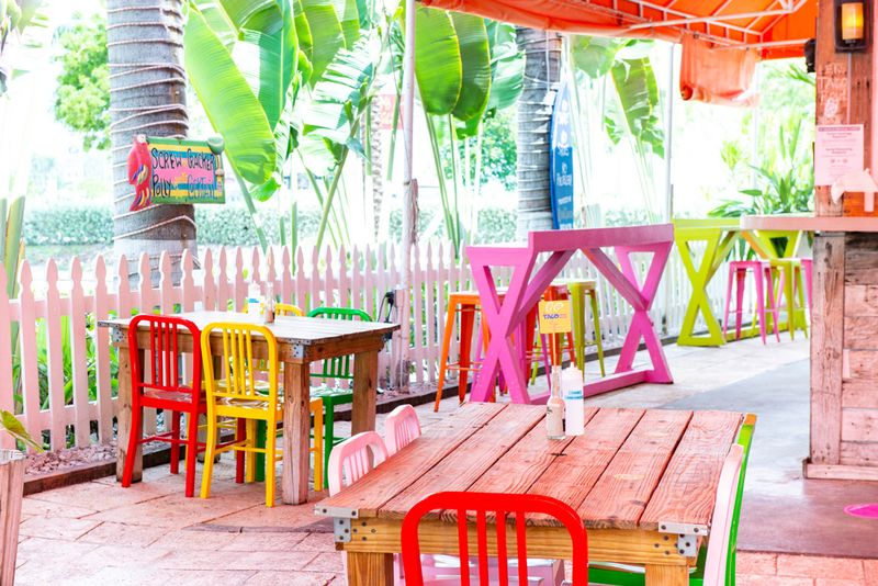 Taco Beach Shack — Open-air taco garden near the beach; house-made shells and signature hot sauces