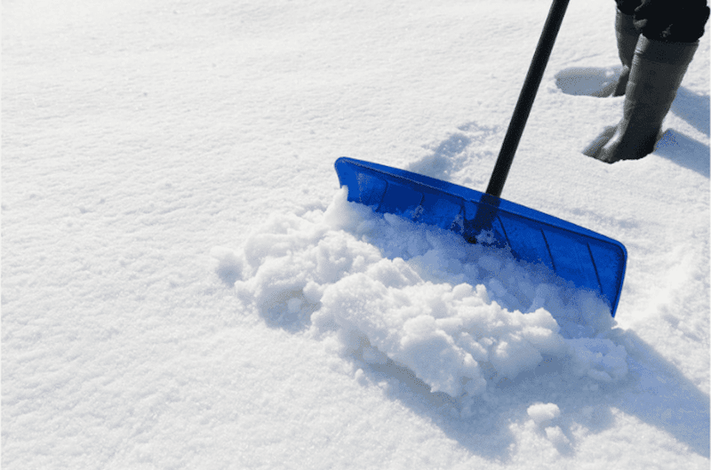 Seasonal yard work: raking leaves and shoveling snow