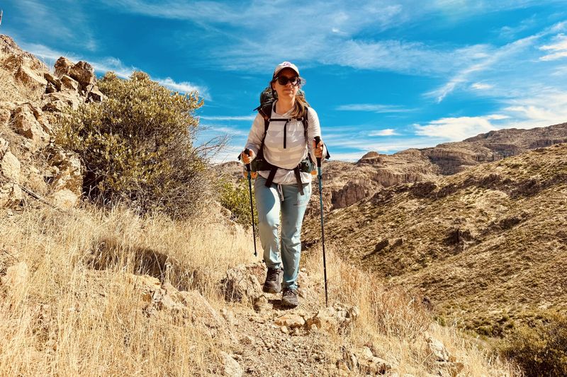 Trekking Poles with Secure Locks
