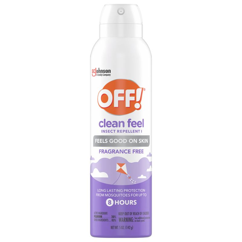 OFF! Clean Feel (20% picaridin aerosol) — fragrance-free with an 