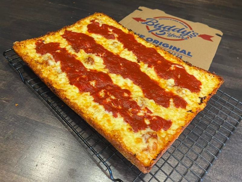 Detroit-style pizza at Buddy's Pizza (Detroit, MI)