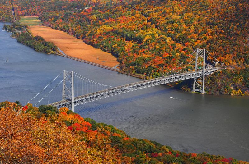 Walkway Over the Hudson — Poughkeepsie/Highland, New York (1.28 miles one way, paved & level)