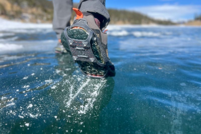 Traction add-ons for shoulder-season slush and ice
