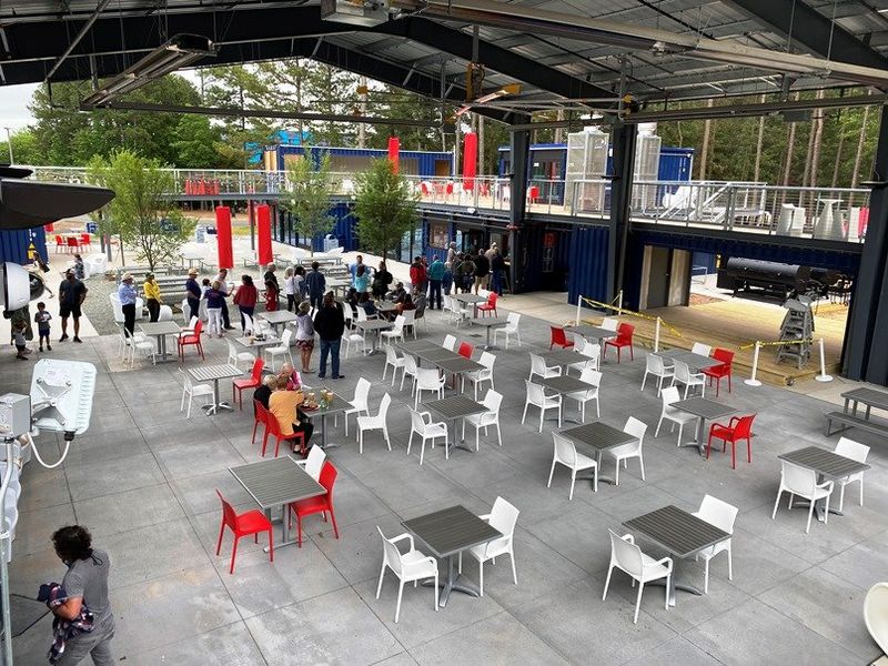 Lawrence Barbecue (Durham – Boxyard RTP; Cary) – Trendy smokehouse with a throwback dessert