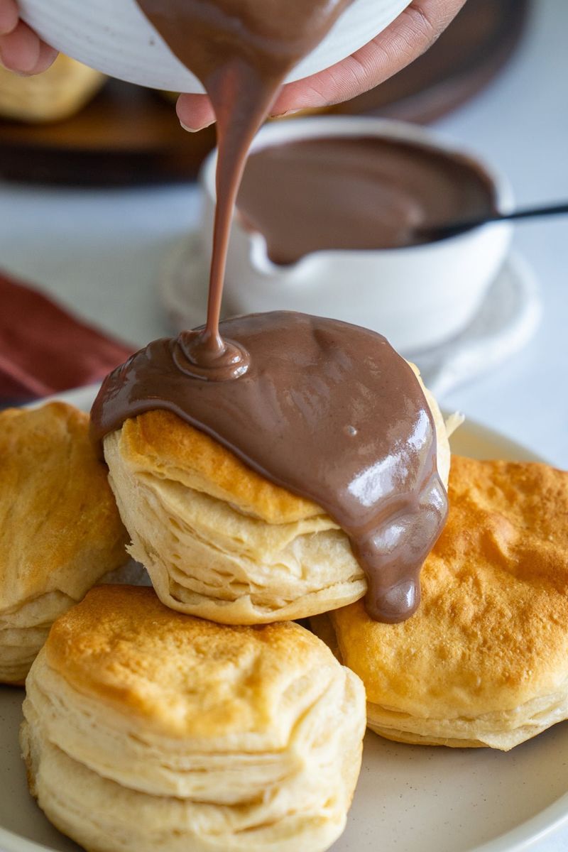 Chocolate Gravy and Biscuits
