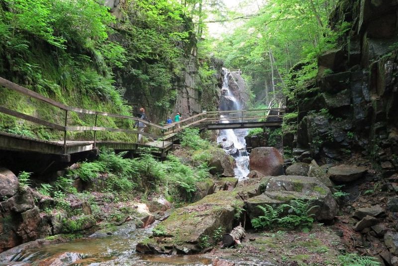 Flume Gorge Loop — Franconia Notch State Park, New Hampshire (2 miles, boardwalks & gravel)