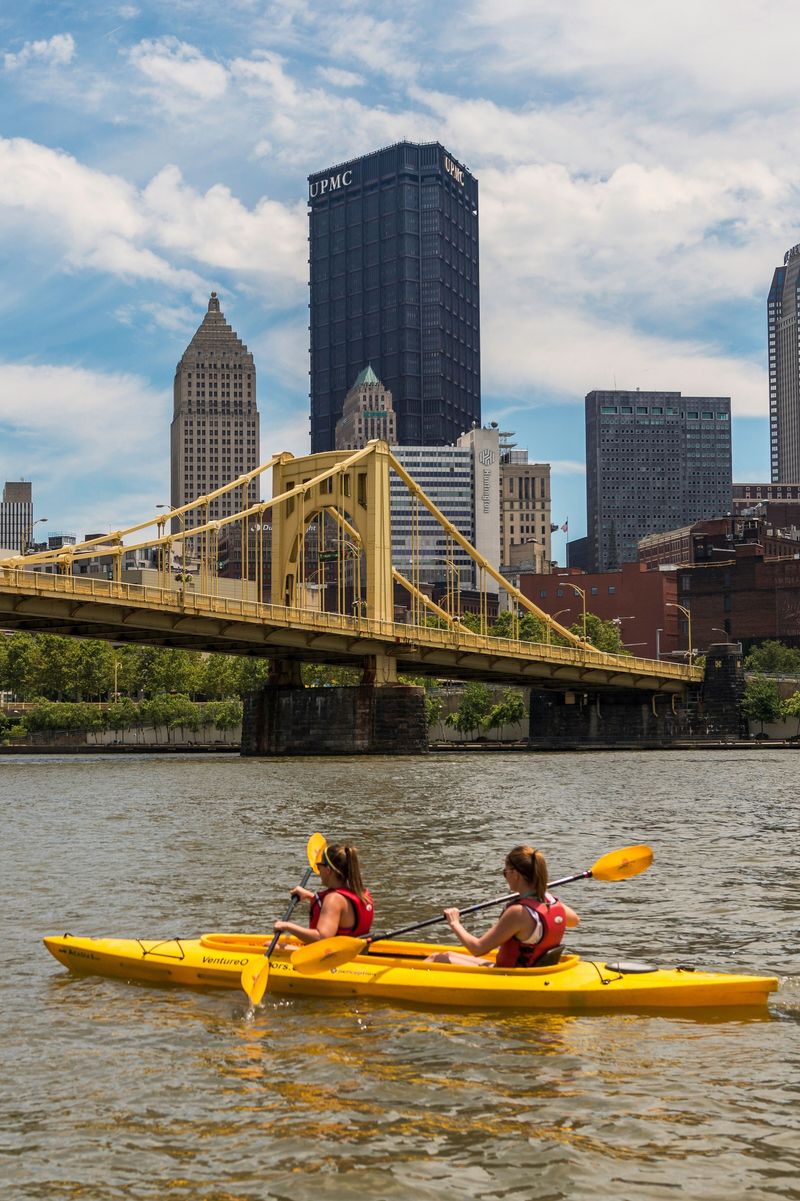 Kayak Past Skyscrapers at the Downtown Dock