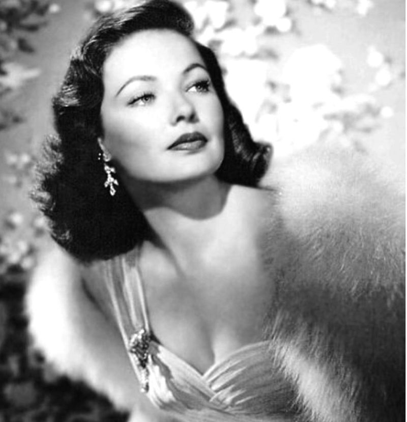Gene Tierney — A patrician profile and haunting gaze; Laura and Leave Her to Heaven showcase her ethereal allure.