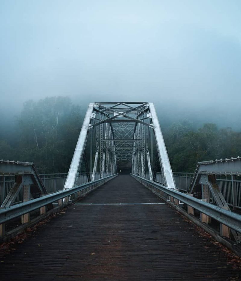 Drive the historic Fayette Station Road (the pre-bridge crossing)