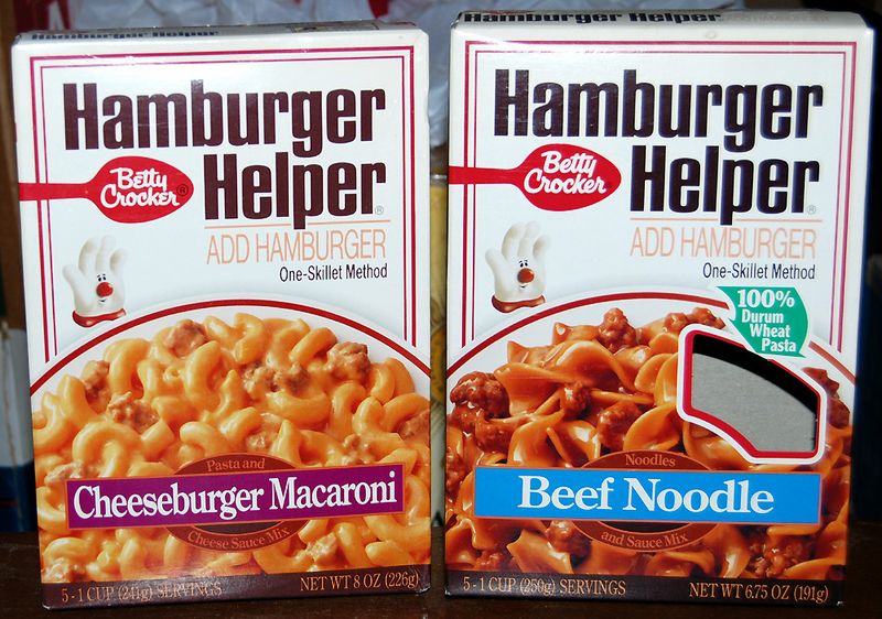 Hamburger Helper (all the 'Helpers')