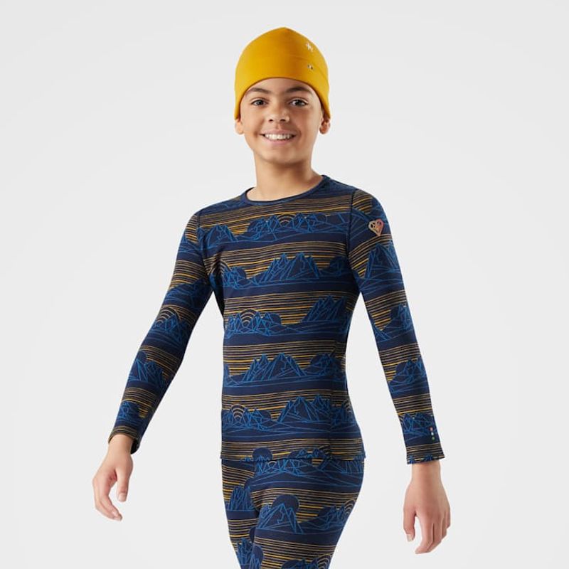 Smartwool Kids' Classic Thermal Merino Base Layer Crew & Bottoms