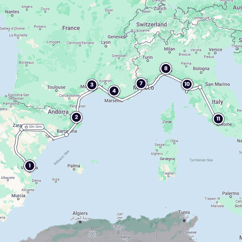 Smooth multi-country itineraries