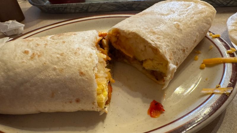 Green Chile Breakfast Burrito, Any Hour