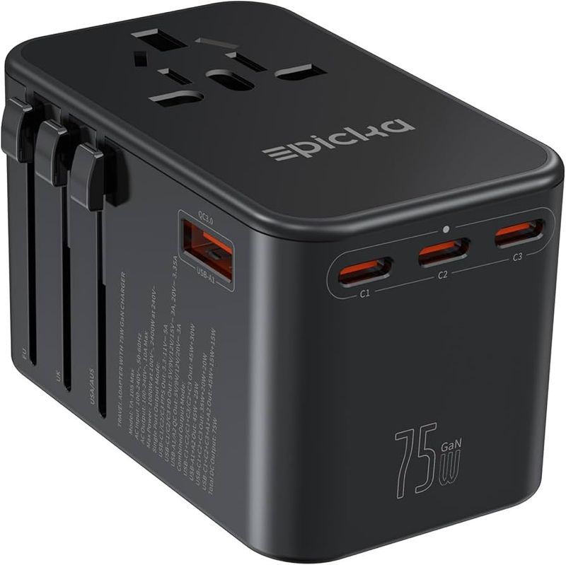Universal Travel Adapter with USB-C (EPICKA TA-105C)