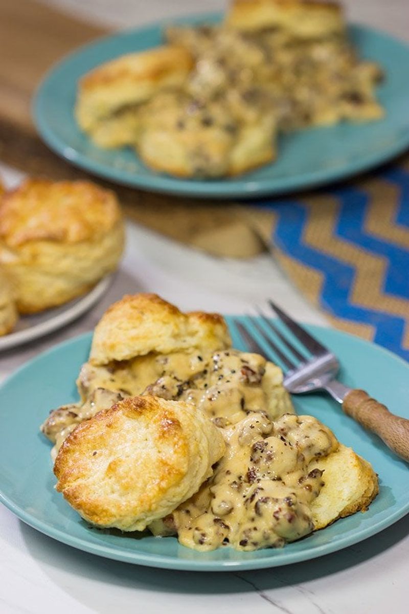 Cathead Biscuits & Sawmill Gravy