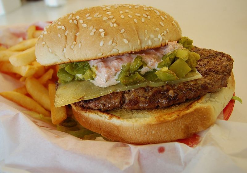 Green Chile Cheeseburger - New Mexico