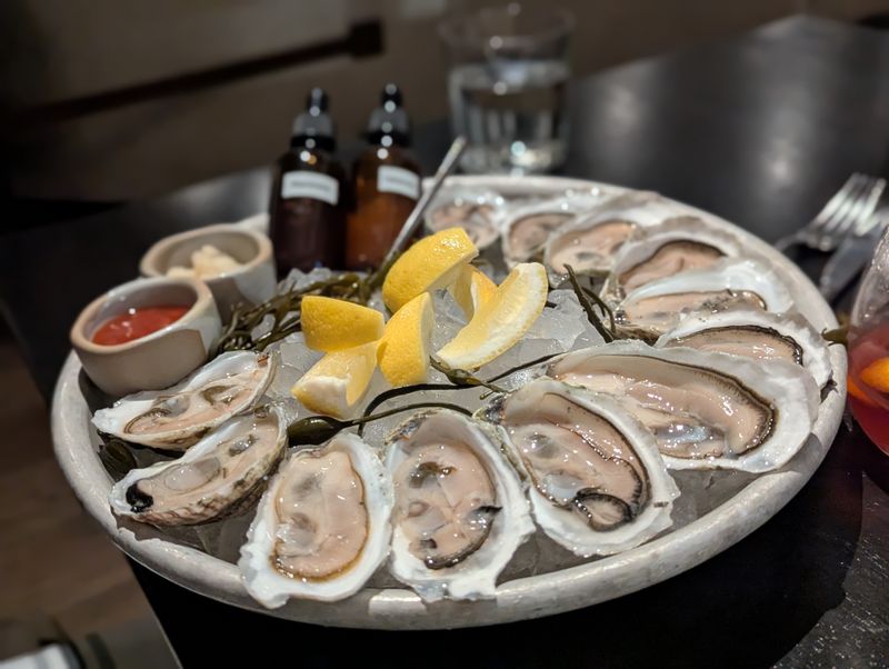 Signature Raw And Crisp: Hamachi And Oysters