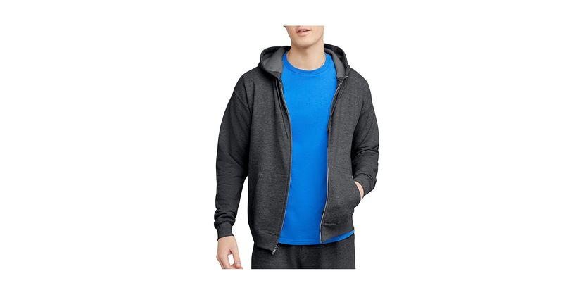 Hanes Men’s Full‑Zip Eco‑Smart Hoodie