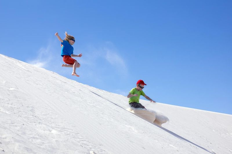 White Sands NP, New Mexico — Gypsum-dune sledding