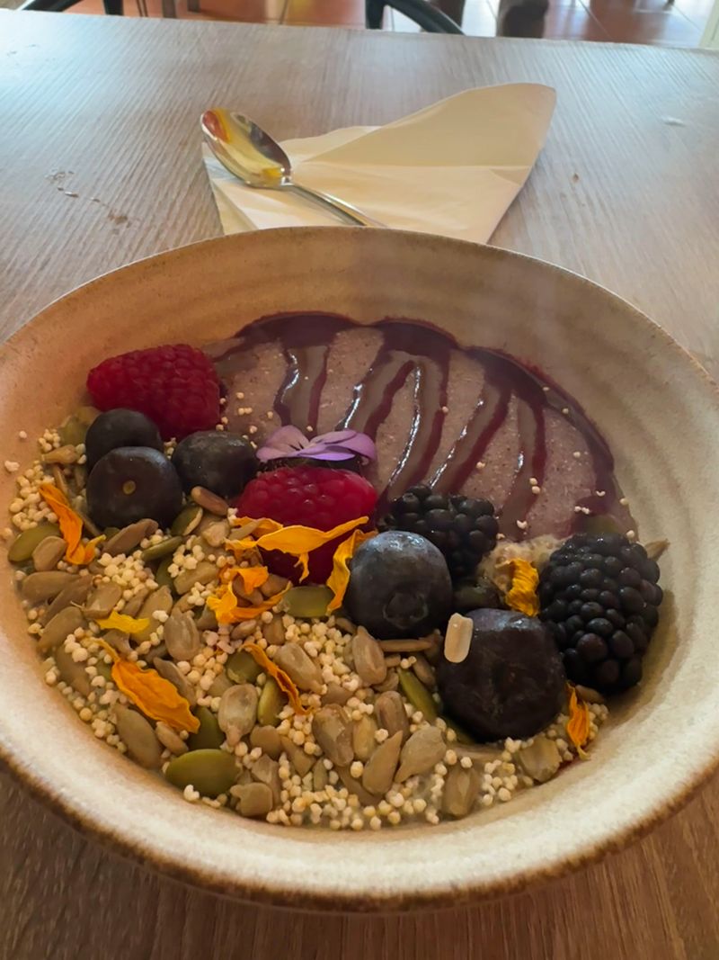 Blue Corn Mush and Berry Pudding Desserts