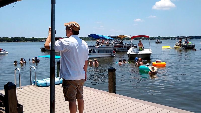 Dockside Atmosphere On Lake Howard