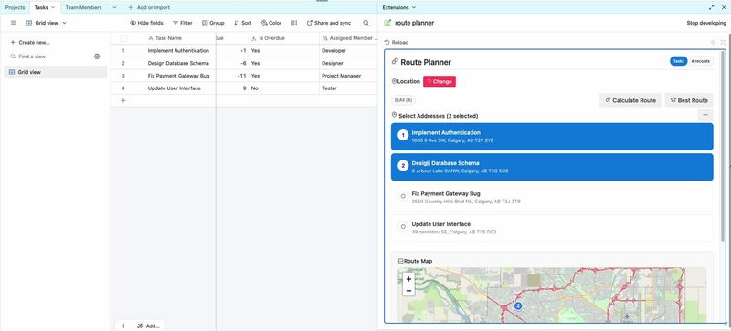 Airtable (via travel planners)