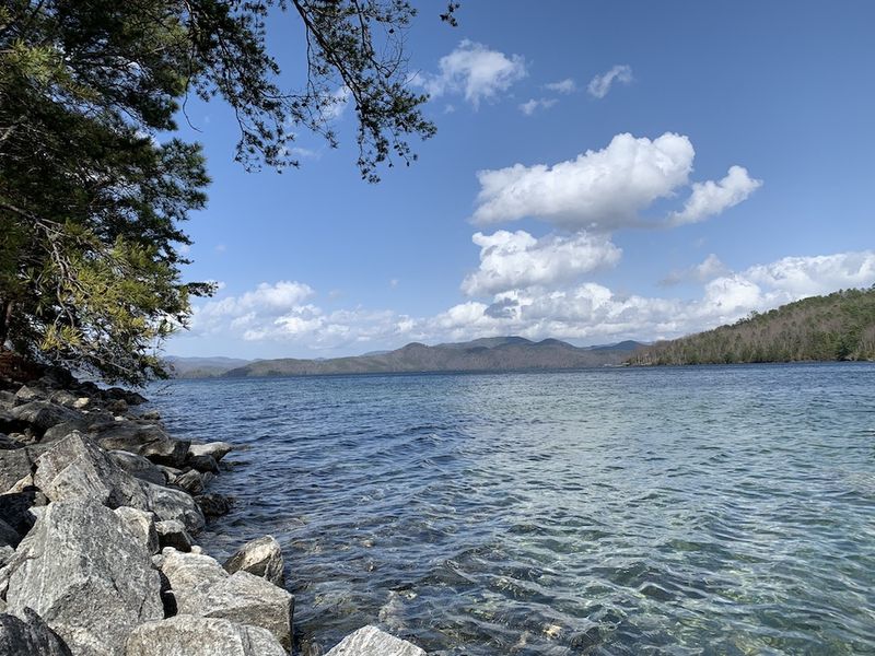 Limited public access, undeveloped shoreline