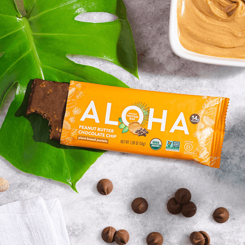 ALOHA Peanut Butter Chocolate Chip - organic, vegan, 14g protein