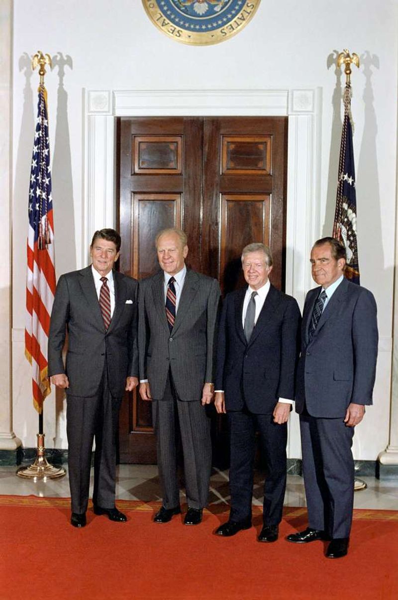 Richard Nixon, Gerald Ford, Ronald Reagan – U.S. Navy officers