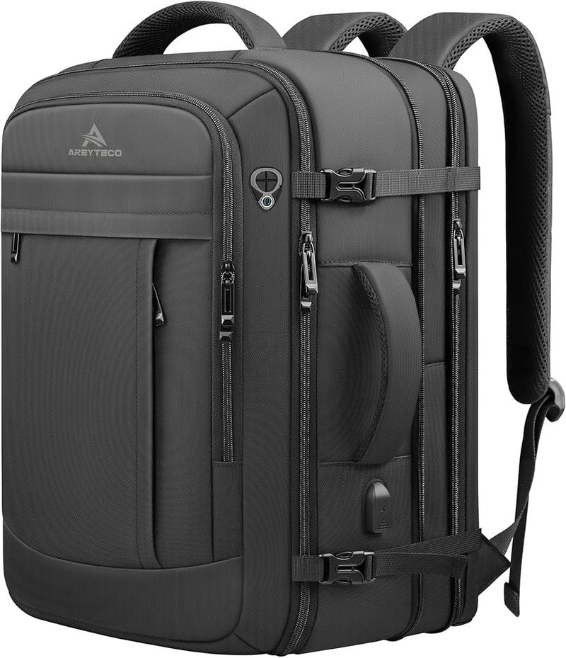 AREYTECO 50L Expandable Travel Backpack