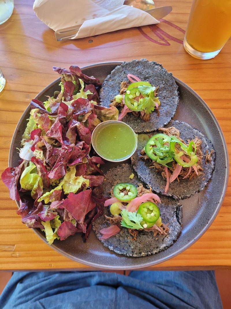 Bison Tacos on Blue Corn Tortillas