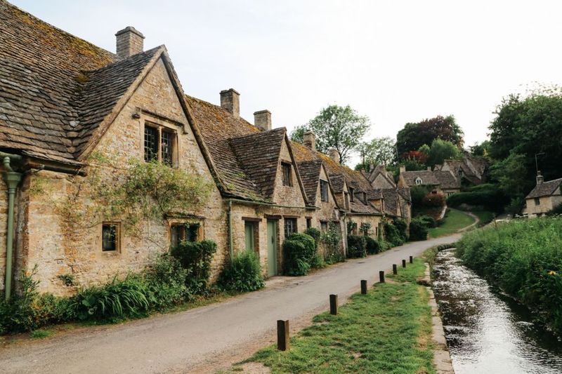 Bibury, England (Cotswolds) - Arlington Row & water meadows