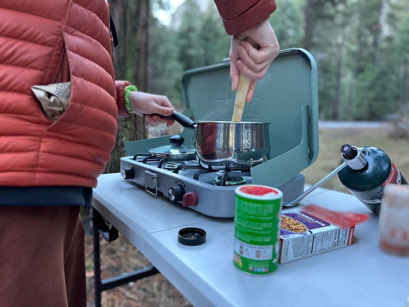Portable Kitchen Setup (Stove, Table, Tools)