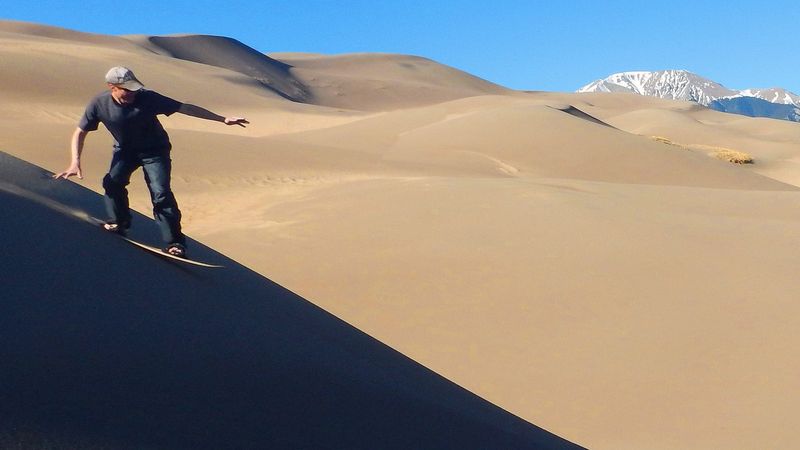 Great Sand Dunes NP, Colorado — Sandboarding the tallest dunes in North America