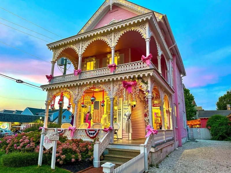 Gas Lamps Glow at Dusk