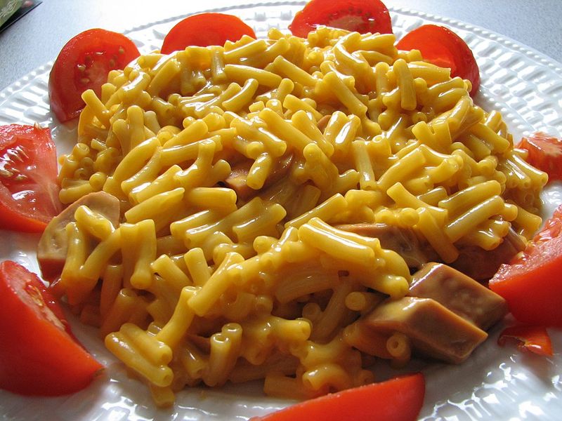 Macaroni with Hot Dogs