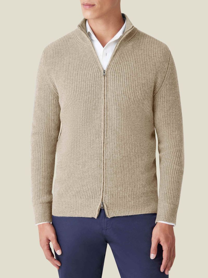 Cashmere Zip Cardigan
