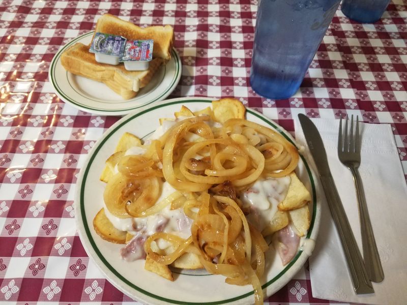 Signature Creamed Chipped Beef Over Potatoes