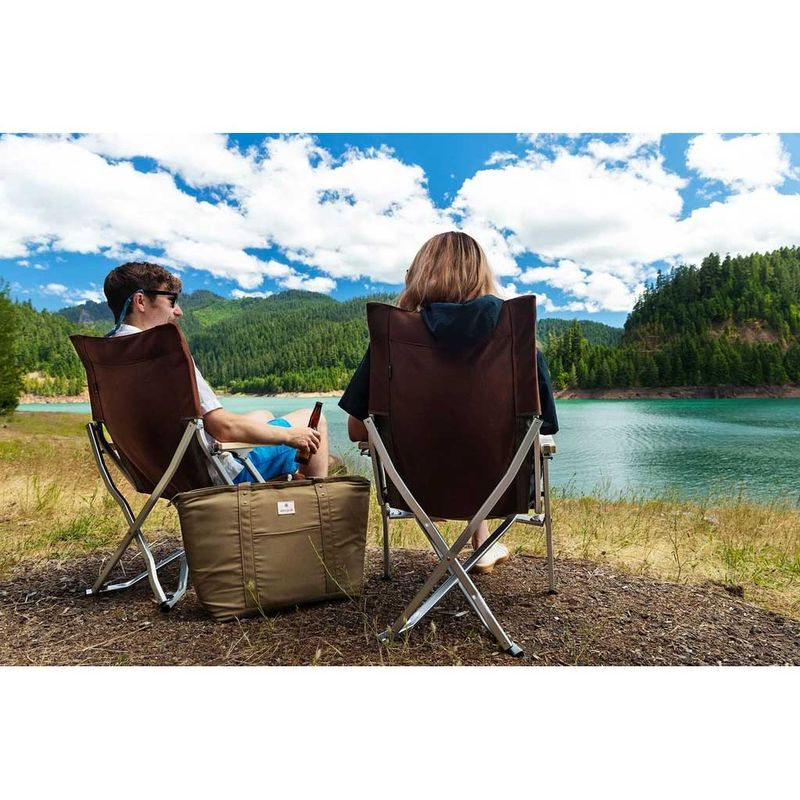 Premium camp chair: Helinox Chair One → Budget: Trekology YIZI GO