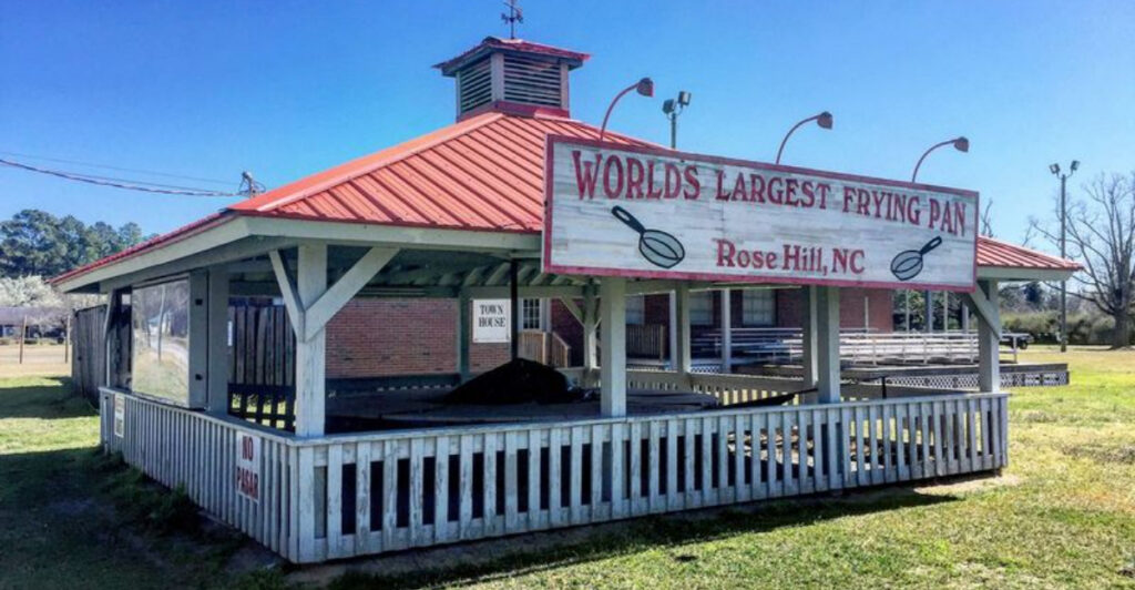 Roasting Chickens in a Two-Ton Skillet: Inside Rose Hill’s 15-Foot-Wide ‘World’s Largest Frying Pan