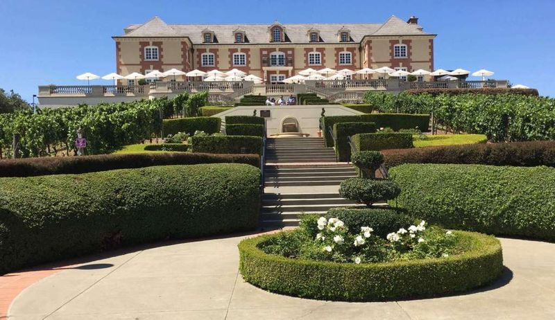 Pop bubbly at Domaine Carneros' chateau terrace