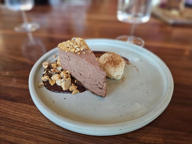 Dark Chocolate Pistachio Cheesecake