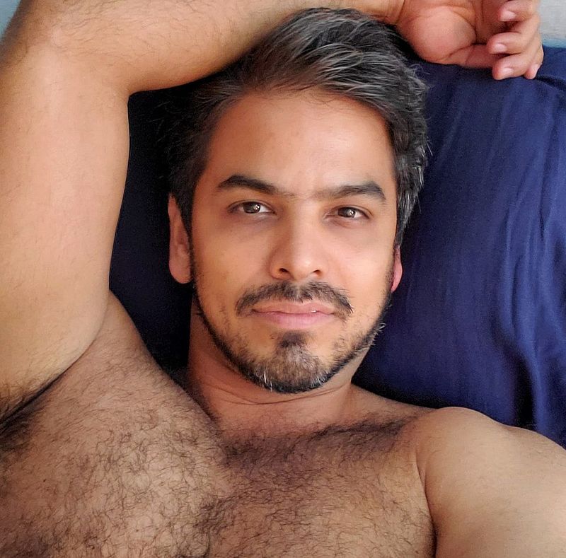 Male chest hair as a flex